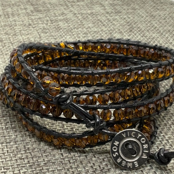 Victoria Emerson Orange Beaded Wrap Bracelet - Picture 5 of 5